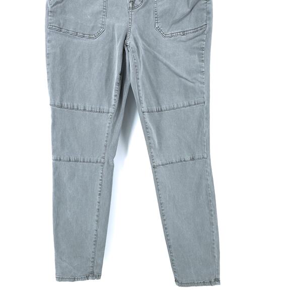 Mossimo Women Lt Gray Green Moto Button Fly Flap Pocket Super Stretch Jegging 10 - Picture 5 of 11